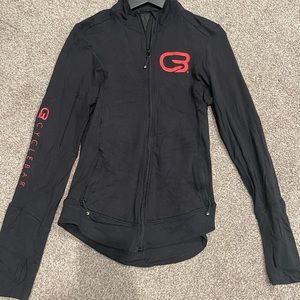 Black, Large Cyclebar lightweight zip up with red logo